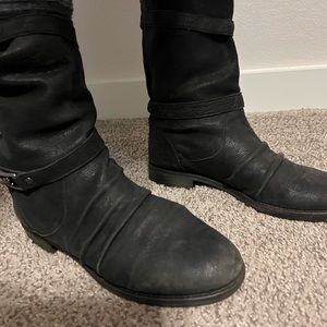 Women’s Boutique 9 leather slouchy moto ankle boots